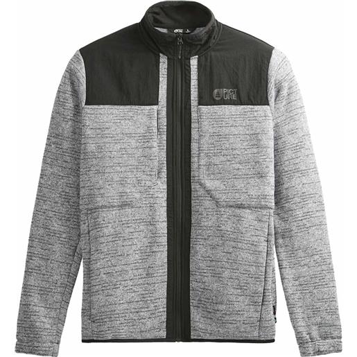 Picture Organic Clothing - giacca in polartec® - dauwy fleece grey melange-black per uomo in poliestere riciclato - taglia xs, m - grigio