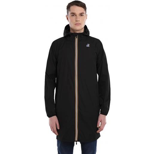 K-Way - giacca lunga impermeabile e anti-vento- unisex - le vrai 3.0 eiffel black per uomo in nylon - taglia l - nero