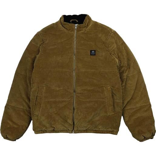 Vissla - giacca foderata in pile - nuqui puffer jacket husk per uomo in cotone - taglia s, l - marrone