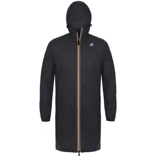 K-Way - giacca a vento lunga e impermeabile - le vrai 3.0 eiffel black per uomo in nylon - taglia xs, s, m, l, xl - nero