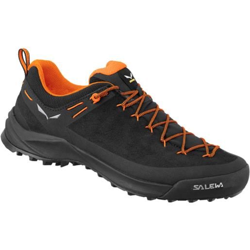 Salewa - scarpe da avvicinamento - ms wildfire leather black/fluo orange per uomo - taglia 7 uk, 7,5 uk, 8,5 uk, 9 uk, 10 uk, 10,5 uk, 11 uk, 11,5 uk - nero