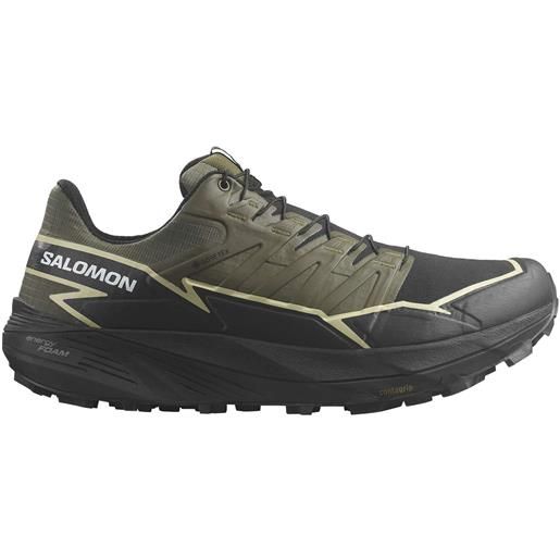 Salomon - scarpe da trail running - thundercross gtx olive night/black/alfalfa per uomo - taglia 7 uk, 11,5 uk - kaki