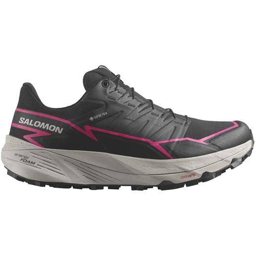 Salomon - scarpe da trail running - thundercross gtx w black/black/pink glo per donne - taglia 3,5 uk, 4 uk, 5 uk, 7 uk - nero
