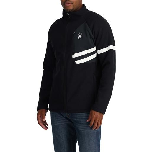 Spyder - giacca di pile - wengen bandit jacket black per uomo - taglia m, l, xl - nero