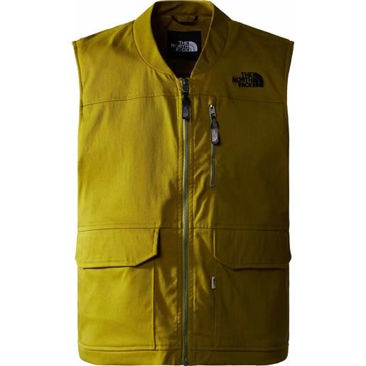 The North Face - giacca leggera smanicata - m cotton vest sulphur moss per uomo in nylon - taglia s, m, l - kaki
