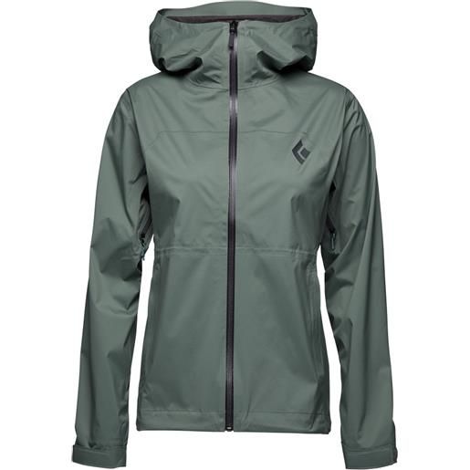 Black Diamond - giacca da trekking - w stormline stretch rain shell laurel green per donne - taglia xs, s, m, l - verde