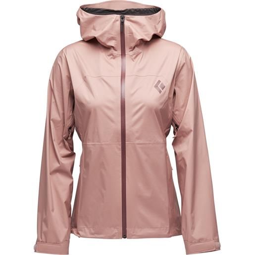 Black Diamond - giacca da trekking - w stormline stretch rain shell chalk pink per donne - taglia xs, s, m, l - rosa