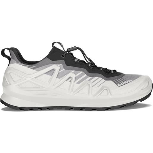 Lowa - scarpe da trekking - merger gtx lo offwhite / black per uomo - taglia 7 uk, 7,5 uk, 8 uk, 8,5 uk, 9 uk, 9,5 uk, 10 uk, 10,5 uk - bianco