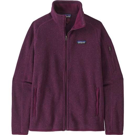 Patagonia - giacca di pile calda e leggera - w's better sweater jkt night plum per donne in poliestere riciclato - taglia s, l - viola
