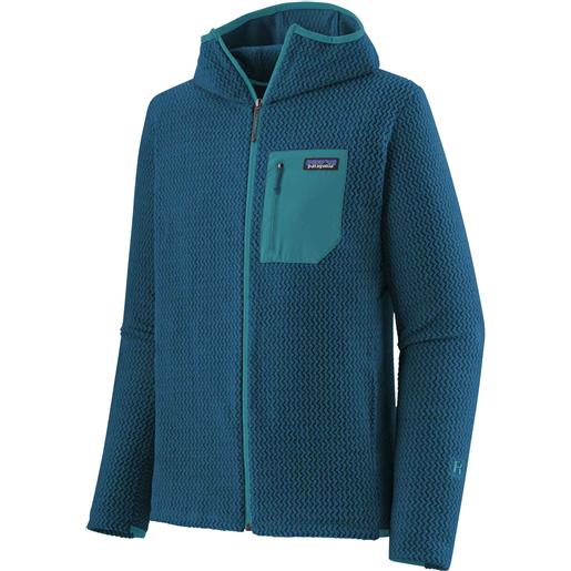 Patagonia - giacca tecnica di pile con cappuccio - m's r1 air full-zip hoody lagom blue per uomo - taglia s, l - blu navy