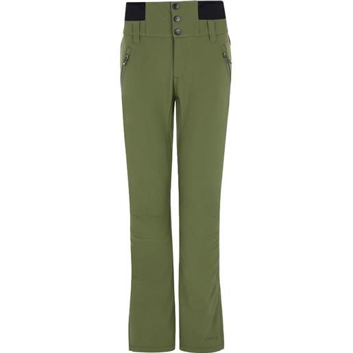 Protest - pantaloni da sci a vita alta - lullaby softshell snowpants botanic green per donne in softshell - taglia s, m, l - kaki
