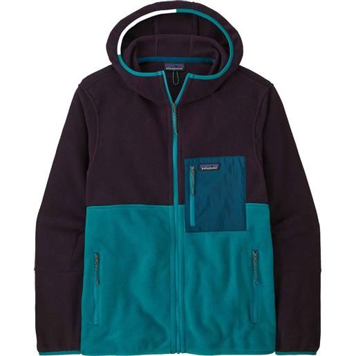 Patagonia - giacca di pile calda con cappuccio - m's microdini hoody belay blue per uomo - taglia s, m, l, xl