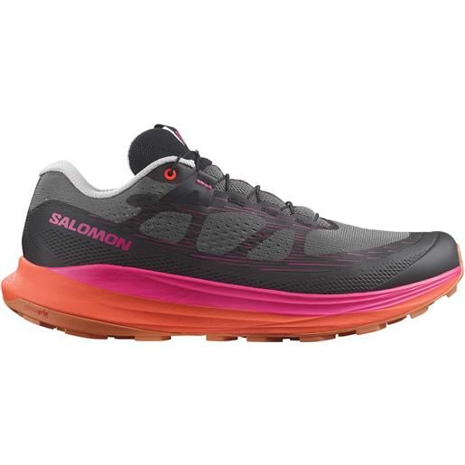 Salomon - scarpe da trail running - ultra glide 2 plum kitten/black/pink glo per uomo - taglia 6,5 uk, 7,5 uk, 11,5 uk - grigio