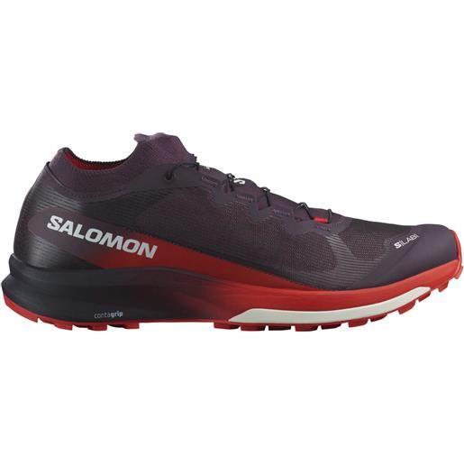 Salomon - scarpa da trail/running - s/lab ultra 3 v2 plum perfect/fierry red/white - taglia 4 uk, 4,5 uk, 5 uk, 5,5 uk, 6 uk, 6,5 uk, 7 uk, 7,5 uk, 8 uk, 8,5 uk, 9 uk, 9,5 uk, 10 uk, 10,5 uk, 11 uk, 11,5 uk, 12 uk - rosso