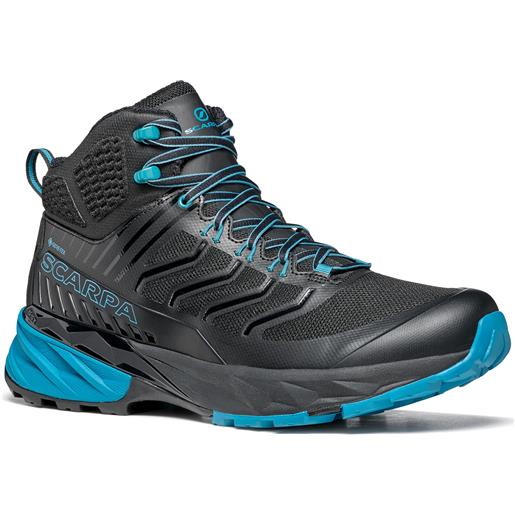 Scarpa - scarpe da trekking gore-tex - uomo - rush mid gtx black ottanio per uomo - taglia 43,41.5 - nero