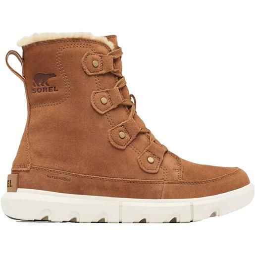 Sorel - scarponi alti impermeabili - explorer next™ joan wp w velvet tan fawn per donne in pelle - taglia 6,5 us, 7 us, 7,5 us - marrone