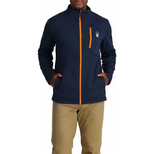 Spyder - giacca di pile - bandit jacket true navy per uomo - taglia s, m, l - blu navy