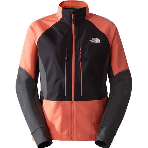 The North Face - giacca da scialpinismo - w dawn turn softshell tnf black/radiant orange asphalt grey per donne in softshell - taglia xs, s, l - nero