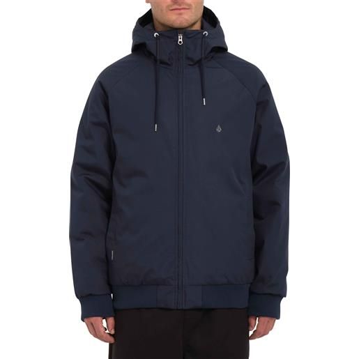 Volcom - giacca con cappuccio - hernan 5k jacket navy per uomo in pelle - taglia s - blu navy