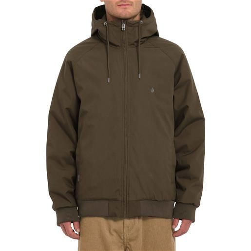 Volcom - giacca con cappuccio - hernan 5k jacket wren per uomo in pelle - taglia s, m - marrone