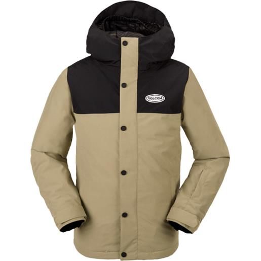 Volcom - giacca da snowboard - stone. 91 ins jacket dark khaki - taglia bambino xs, s, m, xl - kaki
