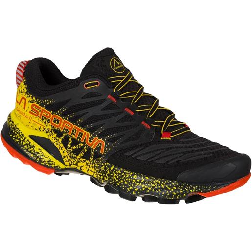 La Sportiva - scarpe da trail - akasha ii black/yellow per uomo - taglia 41,41.5,42,42.5,43,43.5,44,44.5,45,45.5,46.5 - nero