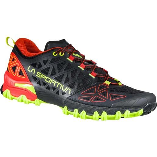 La Sportiva - scarpe da trail - bushido ii black/goji per uomo - taglia 45,46 - nero