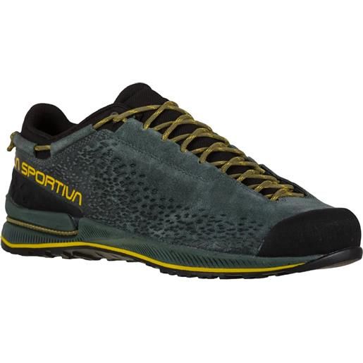 La Sportiva - scarpe da avvicinamento - tx2 evo leather charcoal/moss per uomo in pelle - taglia 41.5,42,42.5,43,43.5,45,46 - grigio