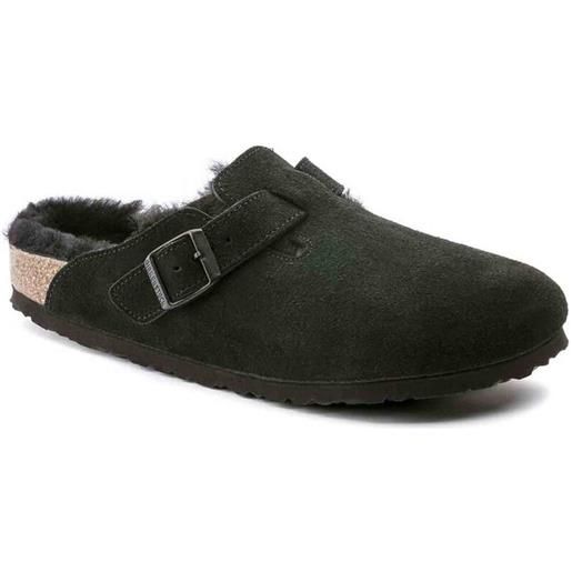 Birkenstock - zoccoli - boston shearling suede leather black per donne in pelle - taglia 36,37,40 - nero