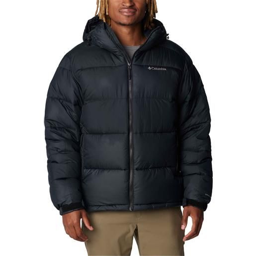 Columbia - piumino isolante con cappuccio - pike lake™ ii hooded jacket black per uomo in poliestere riciclato - taglia l, xl - nero