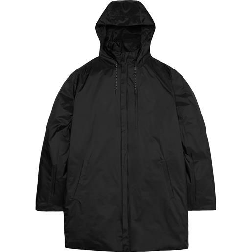 Rains - giacca lunga impermeabile - fuse coat black per uomo - taglia s, m, l - nero