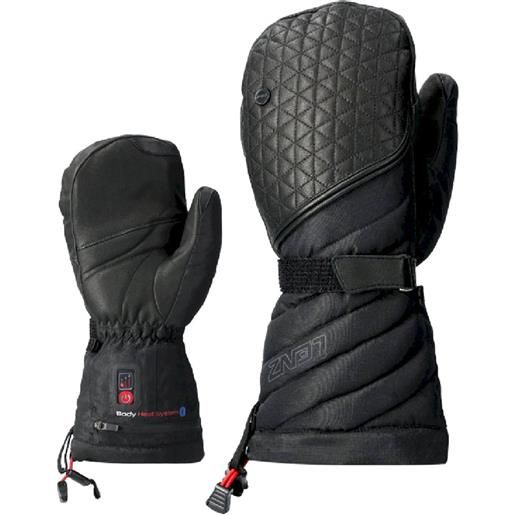 Lenz - muffole riscaldate - heat glove 6.0 finger cap mittens women per donne - taglia xs, s, m - nero