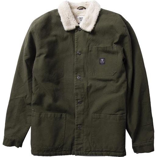 Vissla - giacca calda in sherpa - pradomar jacket tarp per uomo in cotone - taglia m, l, xl - kaki
