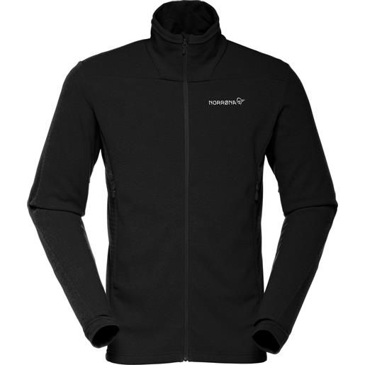 Norrona - pile in polartec - falketind warm1 jacket m caviar per uomo - taglia s, m, l, xl - nero