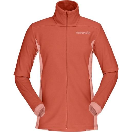Norrona - pile isolante in polartec® - falketind warm1 jacket w orange alert/peach amber per donne - taglia xs, s, m, l - arancione