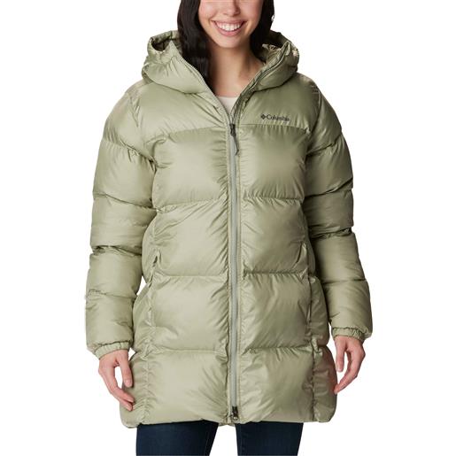 Columbia - piumino metà lunghezza e isolante - puffect™ mid hooded jacket safari per donne in pelle - taglia s, m, l - kaki
