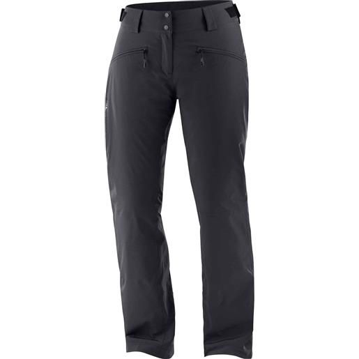 Salomon - pantaloni da sci isolanti - edge pant w deep black per donne - taglia xs, s, l - blu