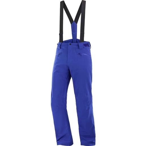 Salomon - pantaloni da sci isolanti - edge pant m surf the web per uomo - taglia s, m - blu