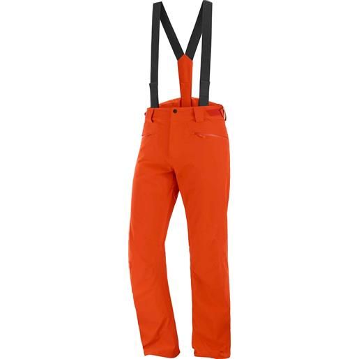 Salomon - pantaloni da sci isolanti - edge pant m fiery red per uomo - taglia s, m, l - rosso