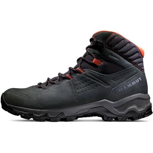 Mammut - scarpe da trekking - mercury iv mid gtx men black hot red per uomo in pelle - taglia 8 uk, 8,5 uk, 9 uk, 9,5 uk, 10 uk, 10,5 uk, 11 uk, 11,5 uk, 12 uk - nero