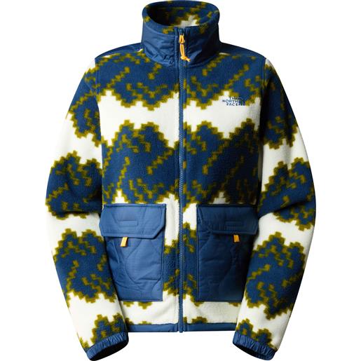 The North Face - giacca di pile rétro - w royal arch jacket shady blue mountan geo print per donne - taglia s, m, l
