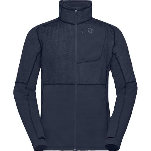Norrona - pile leggero polartec® - lyngen alpha90 jacket m indigo night/indigo night per uomo - taglia s, m, l, xl - blu navy