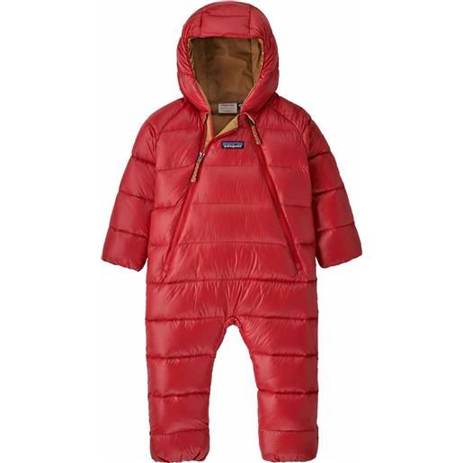 Patagonia - tuta calda - infant hi-loft down sweater bunting touring red in materiale riciclato - taglia bambino 6 m, 18 m, 24 m - rosso