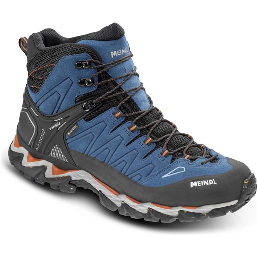 Meindl - scarpe per trekking di un giorno - lite hike gtx blu/arancione per uomo in pelle - taglia 7 uk, 7,5 uk, 8 uk, 8,5 uk, 9 uk, 9,5 uk, 10 uk, 10,5 uk, 11 uk, 11,5 uk, 6,5 uk