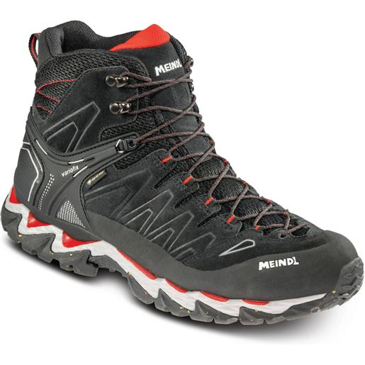Meindl - scarpe per trekking di un giorno - lite hike gtx nero/rosso per uomo in pelle - taglia 6,5 uk, 7 uk, 7,5 uk, 8 uk, 8,5 uk, 9 uk, 9,5 uk, 10,5 uk, 11 uk, 11,5 uk