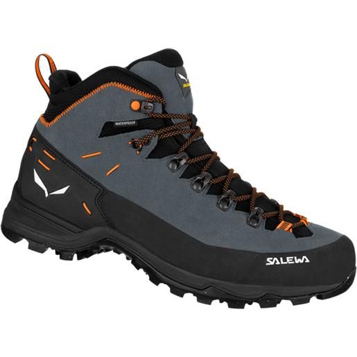 Salewa - scarpe da trekking invernali - alp mate winter mid wp m onyx/black per uomo in pelle - taglia 10 uk, 10,5 uk, 11,5 uk - grigio
