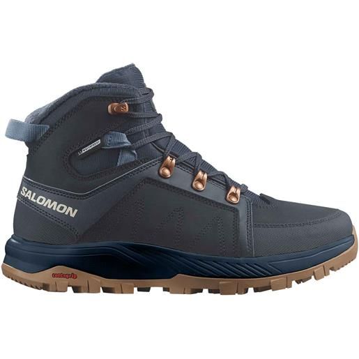 Salomon - scarpe da trekking - outchill ts cswp w carbon/carbon/bering sea per donne in pelle - taglia 3,5 uk, 4 uk, 5,5 uk - nero