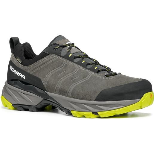 Scarpa - scarpe da avvicinamento - rush trail gtx titanium lime per uomo in pelle - taglia 40.5,42,42.5,45,45.5,46 - grigio
