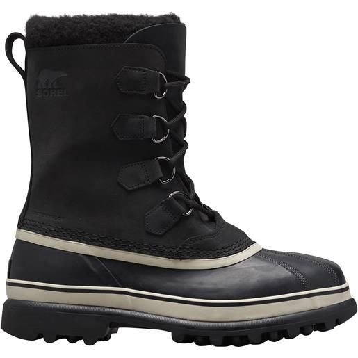 Sorel - doposci caldi e isolanti - caribou m black/dark stone per uomo in pelle - taglia 7 us, 10,5 us, 11 us, 11,5 us, 12 us, 9 us, 10 us - nero