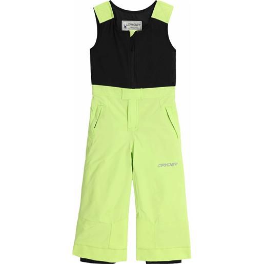 Spyder - pantaloni da sci con gilet elasticizzato - expedition pants lime ice - taglia bambino 5a, 7a - giallo